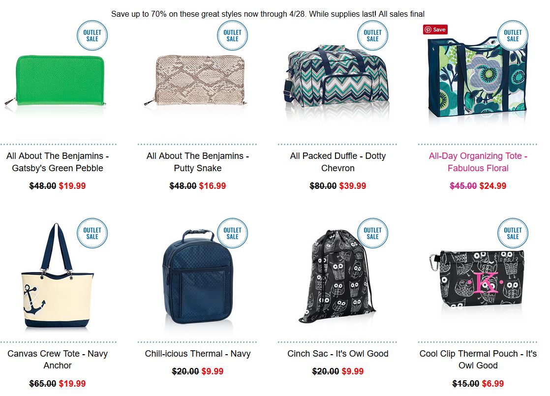 Create Your Traditions: Thirty-One OUTLET SALE open today!