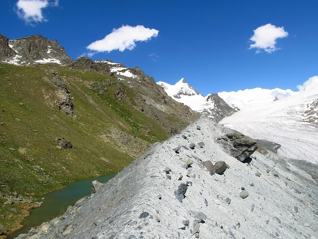 morena boczna lodowca Findelgletscher morena boczna lodowca Findelgletscher