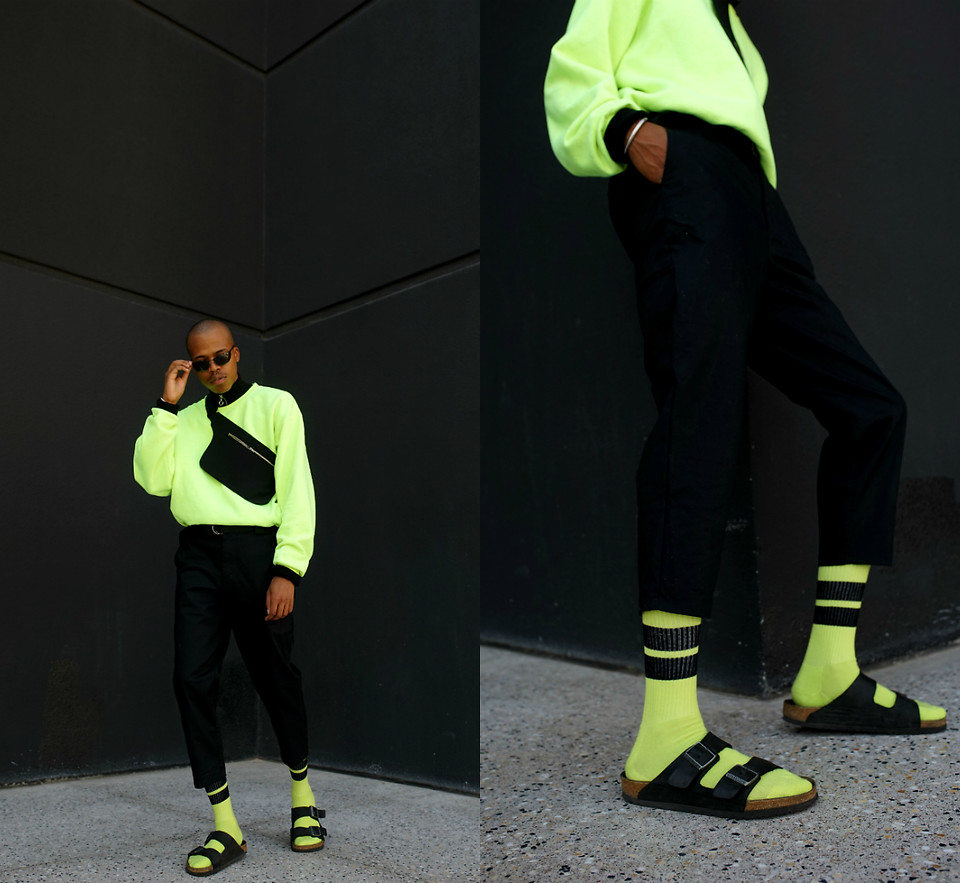 tendencia masculina verão 2019 look verde neon