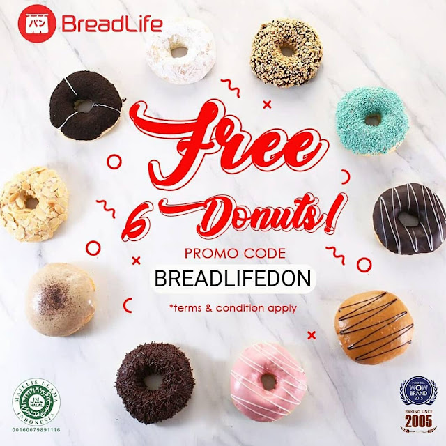 #BreadLife - #Promo Buy 6 Get 6 Free Donut di JABODETABEK (18 - 01 Mei 2019) #BreadLife - #Promo Buy 6 Get 6 Free Donut di JABODETABEK (18 - 01 Mei 2019)
