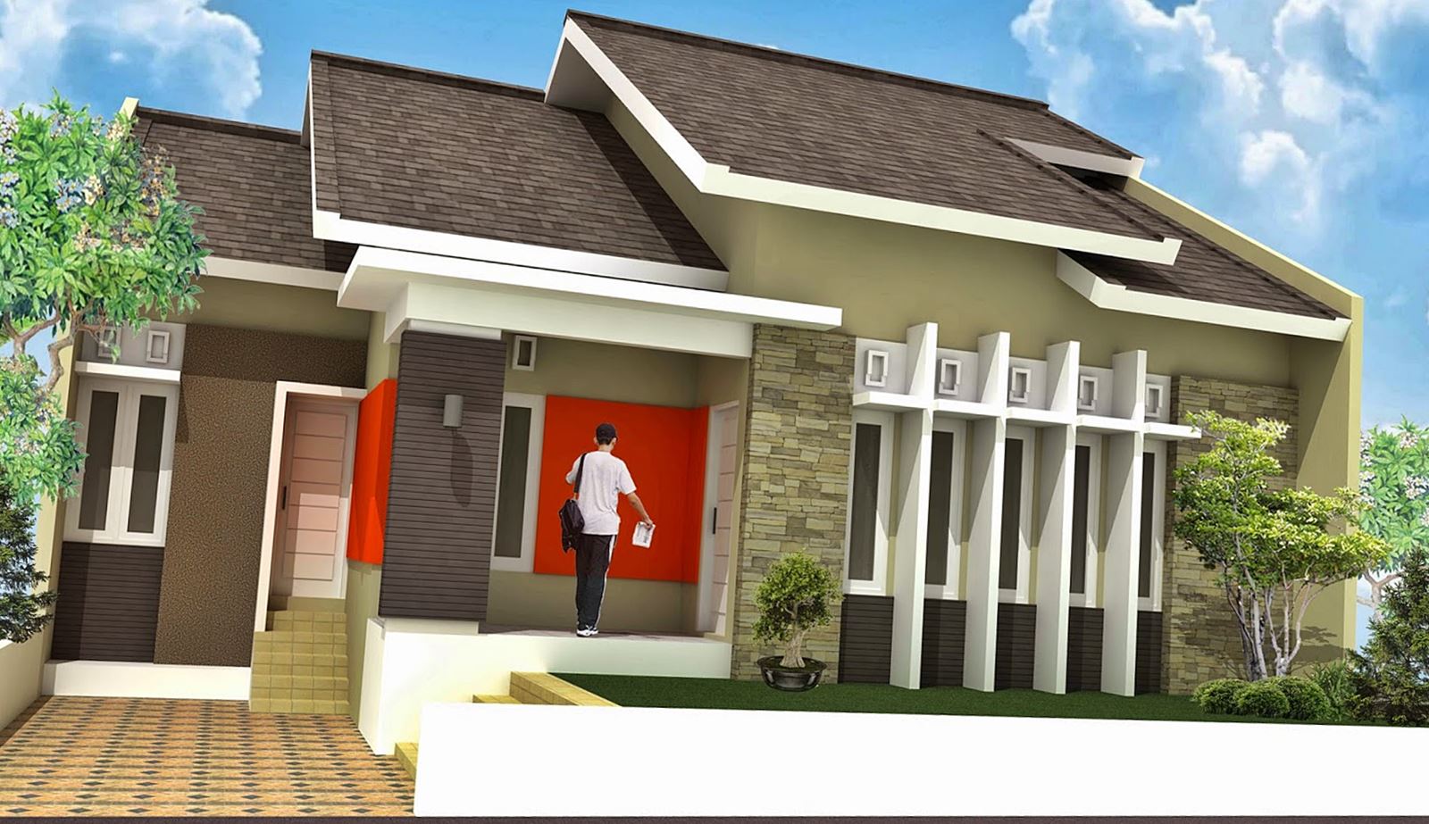 60 Desain Rumah Minimalis Modern 1 Lantai Type 45 Terbaru 