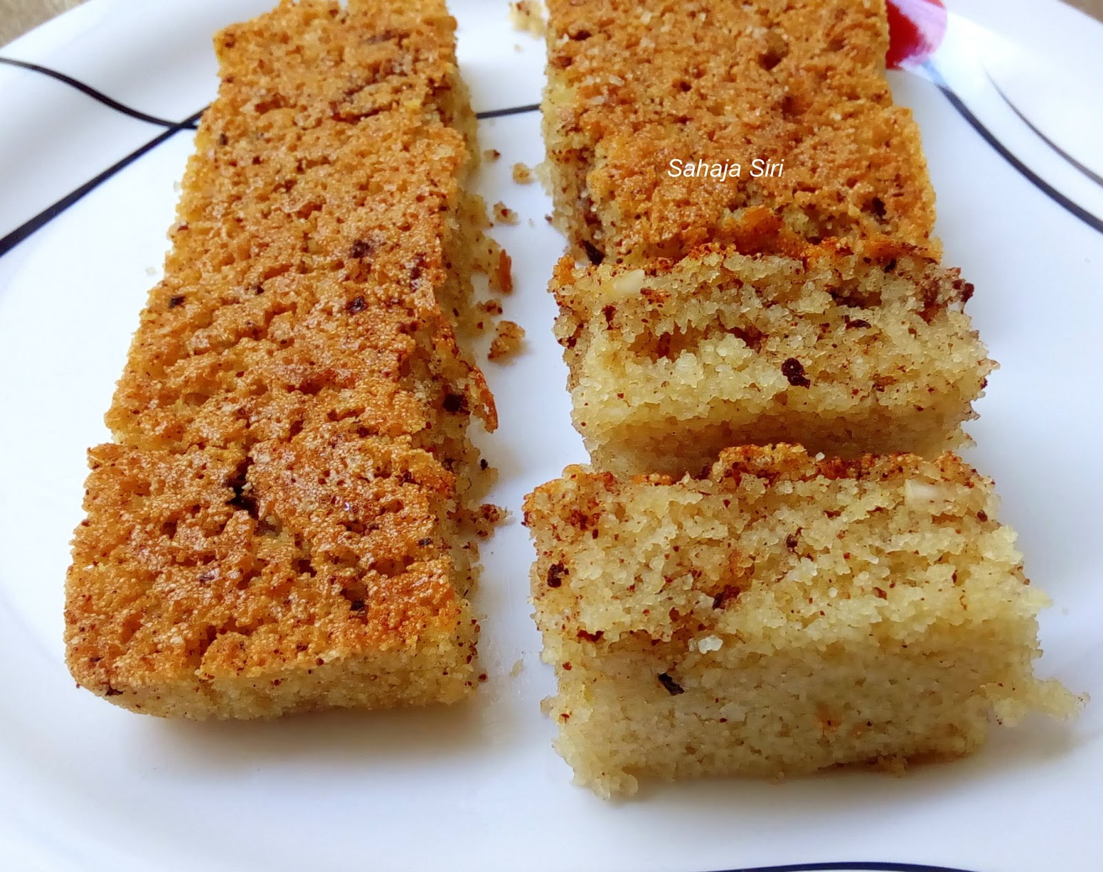 Eggless Ghee Residue Rava Buttermilk Cake