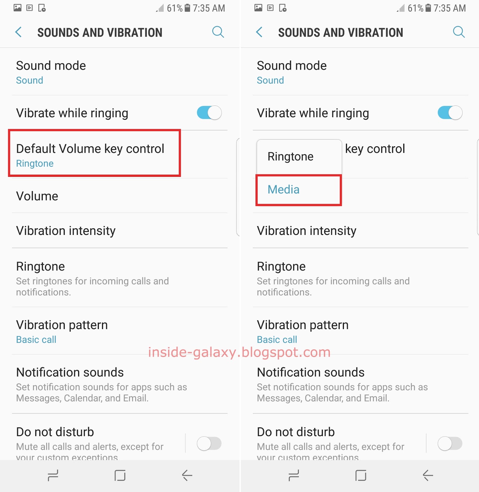 Inside Galaxy Samsung Galaxy S8 How to Change Default Volume Key