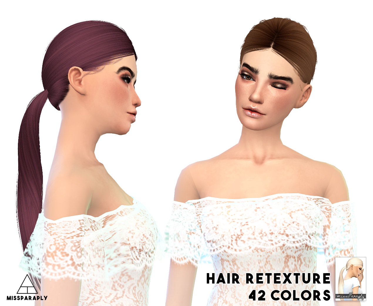 My Sims 4 Blog Alesso And Skysims Hair Retexture By Missparaply