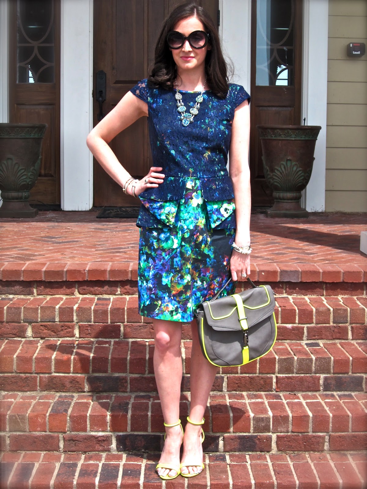 Wake Up Your Wardrobe: what i wore: watercolor floral peplum