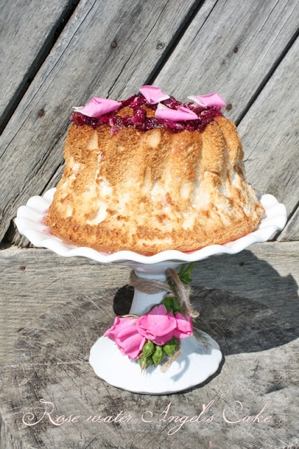 Rose water Angel's Cake
