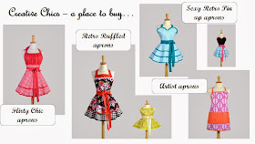 Aprons by Creative Chics... chosen by Pink Flamingo Handcrafting