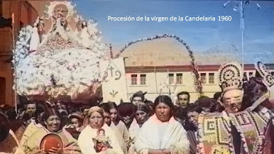 Procesión  de la Virgen de la Candelaria en 1960