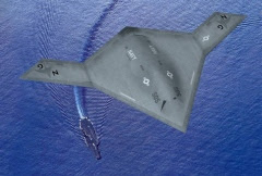 Pesawat Drone baru X-47B dimuat pada kapal induk AS untuk pengujian