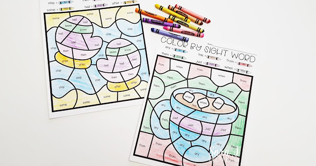 Color by Sight Word pages for your students today! The perfect way to make learning sight words more fun during the holiday season.
