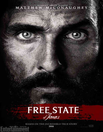 Poster Of Free State of Jones 2016 English 700MB Cam x265 HEVC Free Download Watch Online Worldfree4u