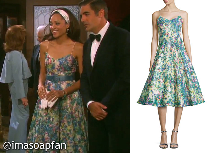 Lani Price's Sequined Floral Print Dress - Days of Our Lives, Season 51 ...