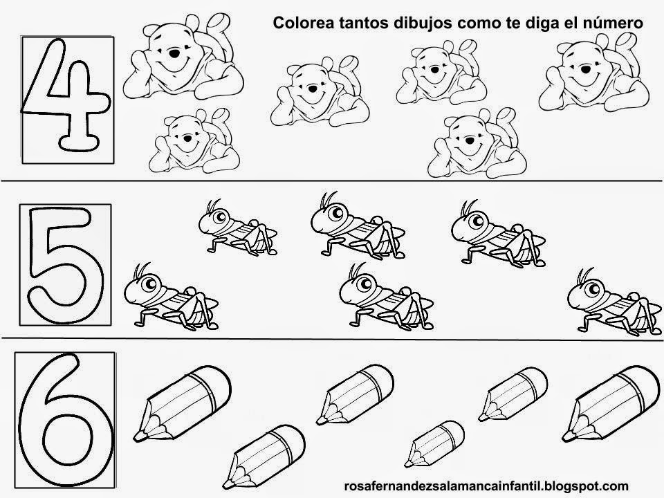 Maestra de Infantil: Fichas para trabajar los números del 1 hasta el 9