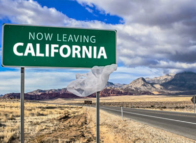 Leaving California Sign