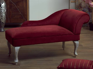sofa divan estilo clasico vintage tapizado rojo fuerte