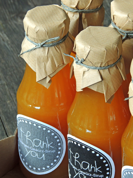 Orangen-Gewürz-Sirup ... aha aha - I like it ... Orangen-Gewürz-Sirup ... aha aha - I like it ...