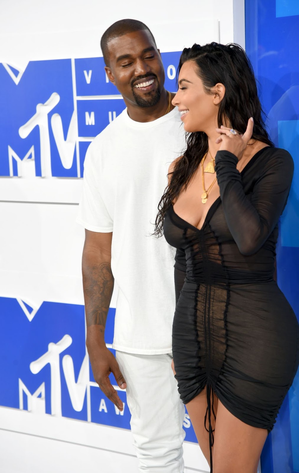 Kim Kardashian Stuns In Completely Sheer Dress At 2016 Mtv