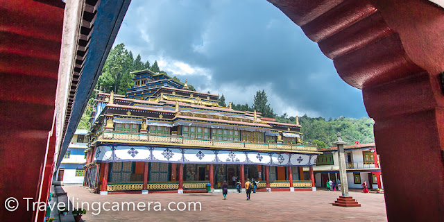 Coming back to the Rumtek Monastery - not only is the monastery famous because of its size, but also because it is at the centre of a controversy. In order to understand the controversy, we would need to understand the monastery's history. The monastery was built under the direction of Changchub Dorje, 12th Karmapa Lama in the 18th century.