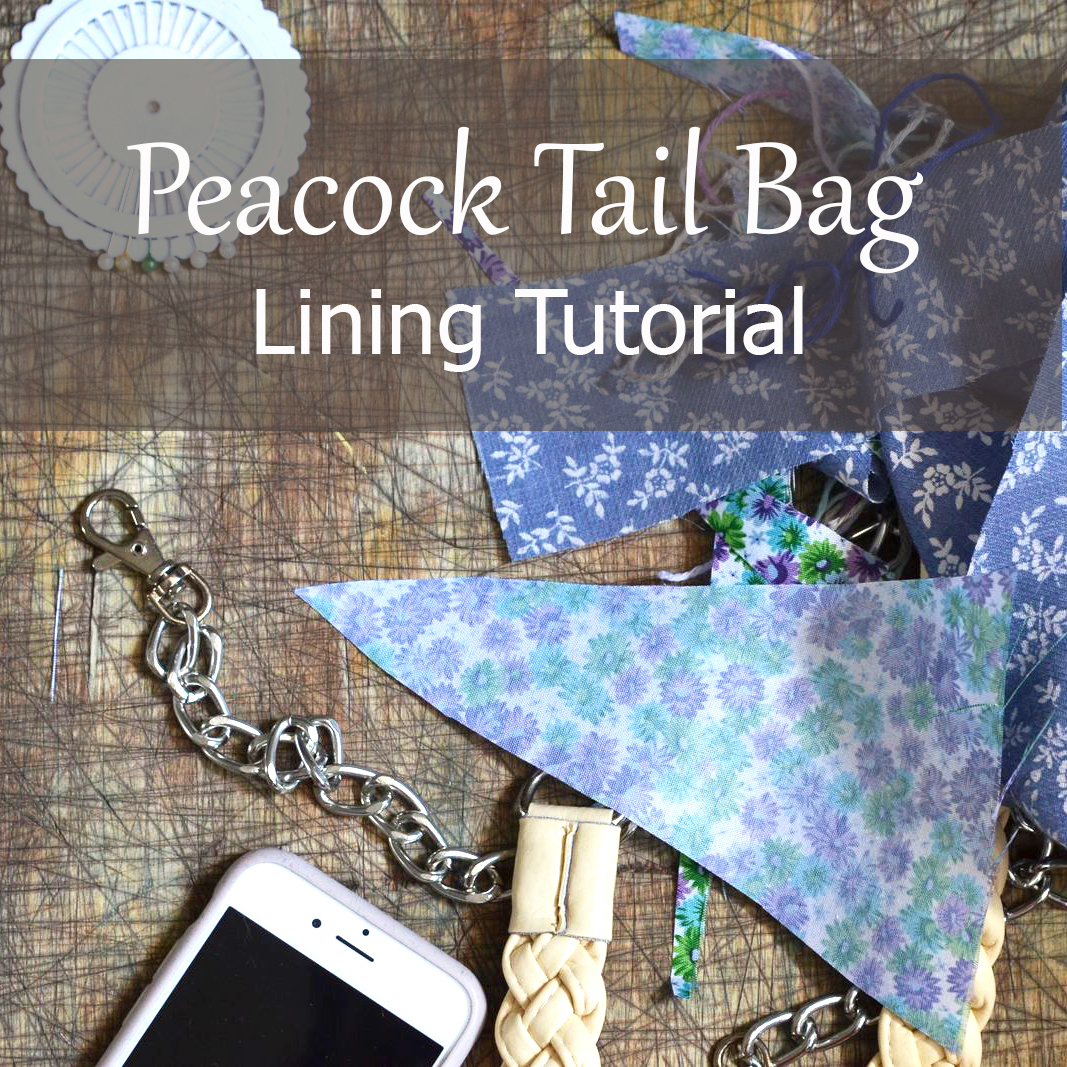 How to line Peacock Tail Bag with fabric and magnetic clasp - step by step tutorial with pictures by Lilla Bjorn Crochet