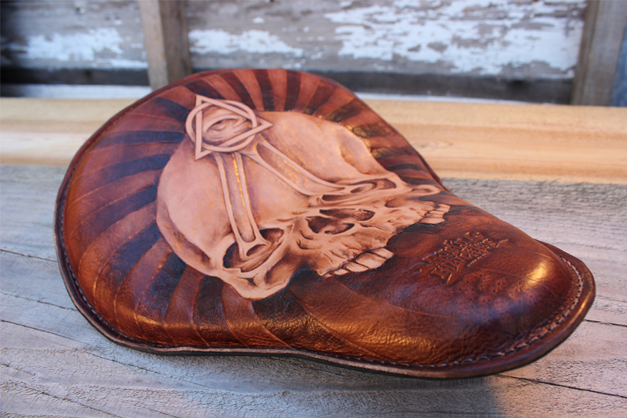 Rusty Knuckles Custom Leather Motorcycle Seat Rusty Knuckles Motors and Music for True Grit
