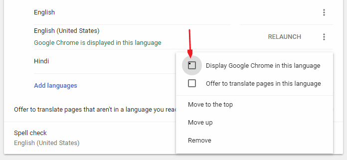 change language in chrome browser
