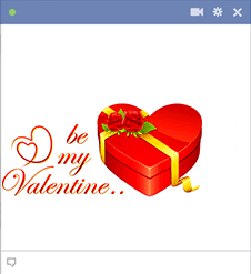 Be My Valentine Facebook Sticker