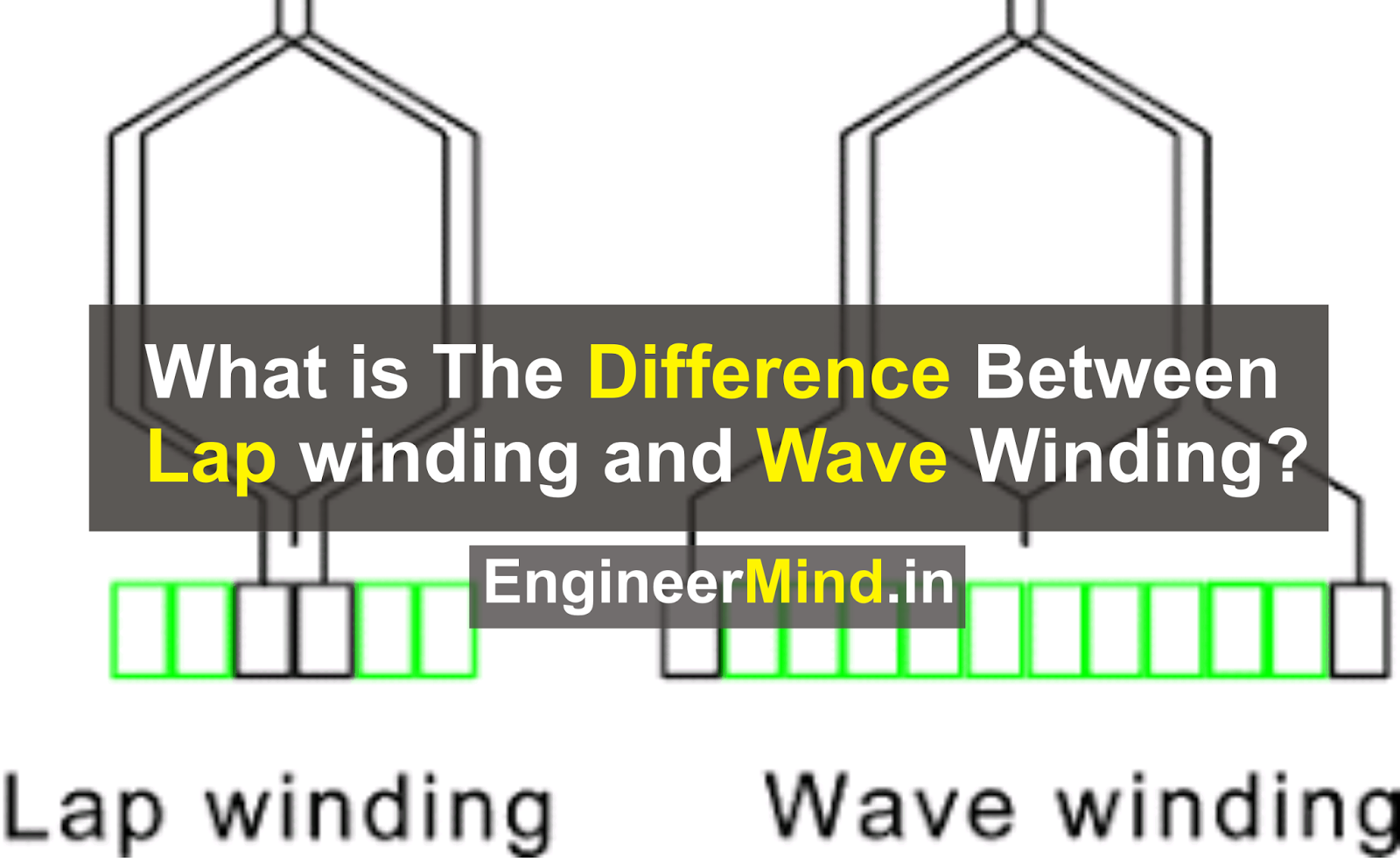 difference between lap winding and wave winding 