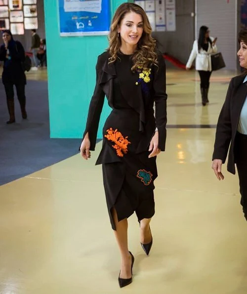 Queen Rania attended the official launch of 'Karim and Jana' a free mobile application developed by the QRF