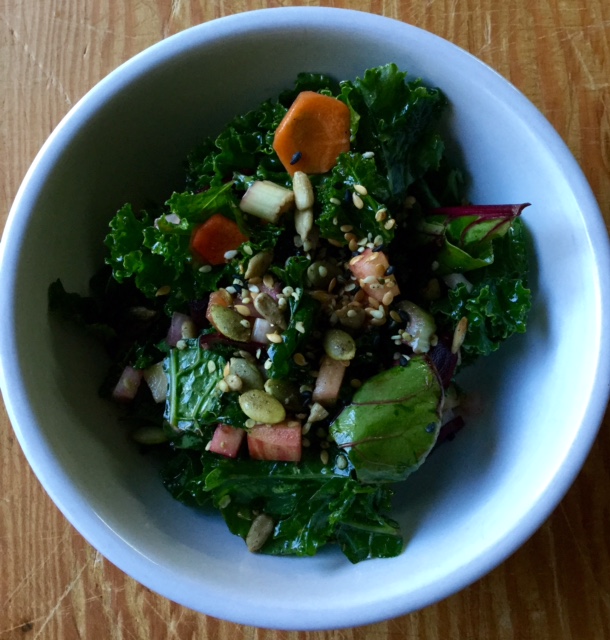 Home Cooked Vegan Harvest Kale Salad