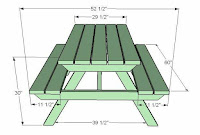 plano para mesa de picnic