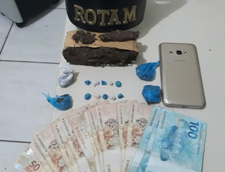 Campina da Lagoa: ROTAM  prende homem com drogas e dinheiro 