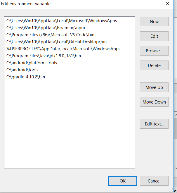 Engiball การใช้ Cordova สร้าง APK ของแอปAndroid สำหรับ Windows