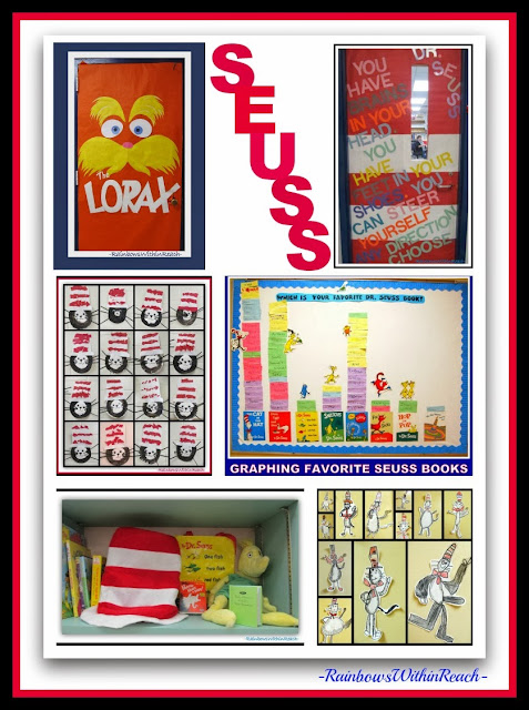 Seuss RoundUP of Creative Ideas: Classroom Doors and Charts at RainbowsWithinReach