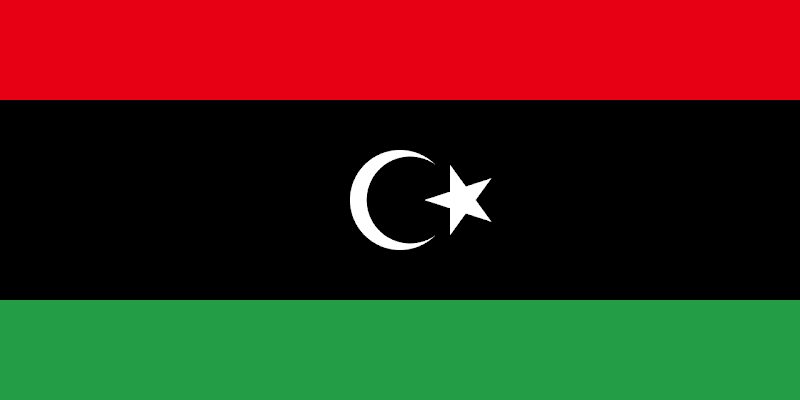 Logo Gambar Bendera Negara Libya PNG JPG ukuran 800 px