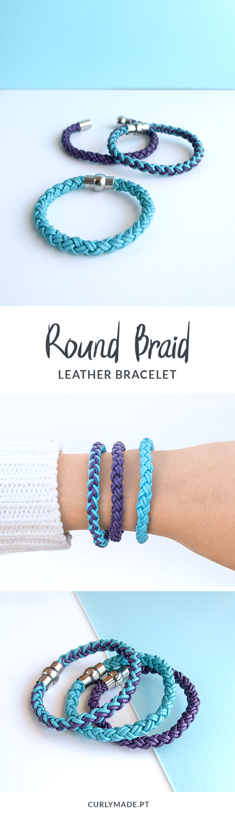 Leather Craft] How to make a Braided Leather Bracelet - YouTube