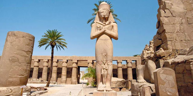 Statue of Ramses II in Karnak Temple - Tourism in Luxor - www.tripsinegypt.com