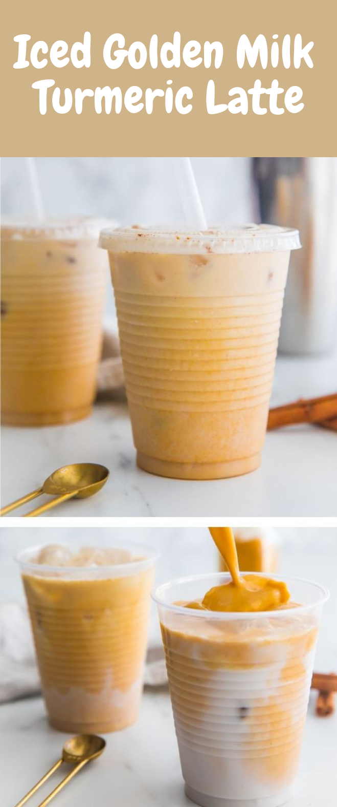 Iced Golden Milk Turmeric Latte #icemilk #delicious