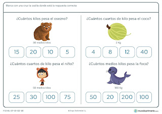 Fichas de ejercicios de matemática para quinto de educación primaria 3