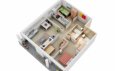 Denah rumah minimalis 3 kamar