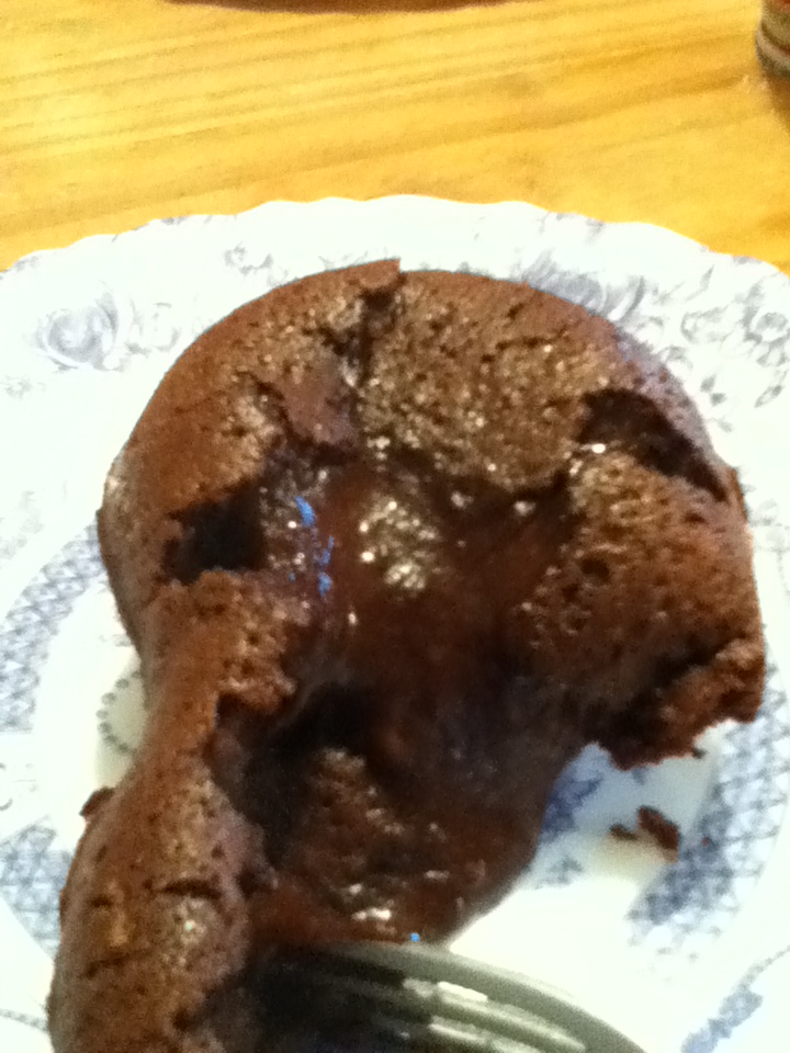 Rosy Creations Molten Lava Chocolate Cupcakes