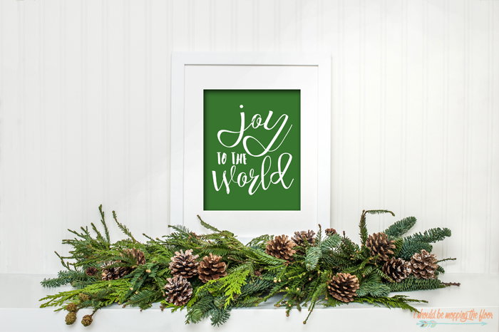 Free Joy to the World Printable available in four colors | Instant Downloads