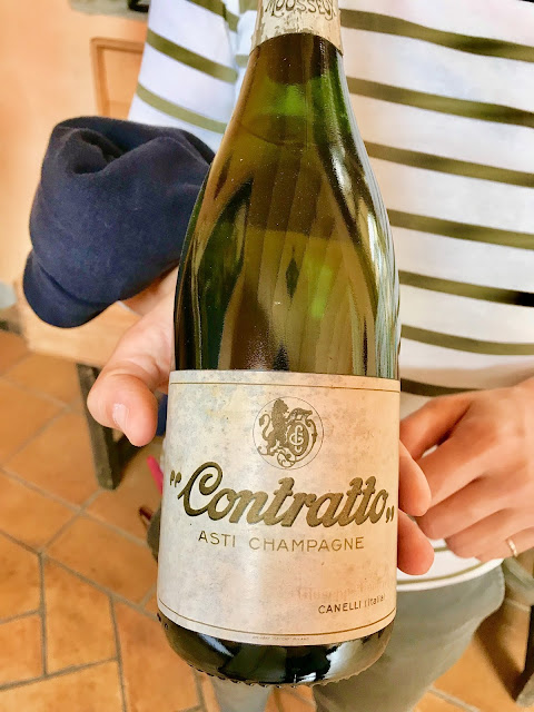 Antique bottle of Contratto "Asti Champagne." Photo Credit Nicole Ruiz Hudson.
