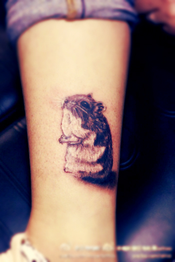tribal blue rose tattoo designs Top Of Tattoos: Hamster tattoo on the leg