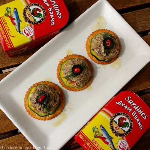 Ayam Brand™ Sardines On Savoury Crackers Elephants & Mangoes