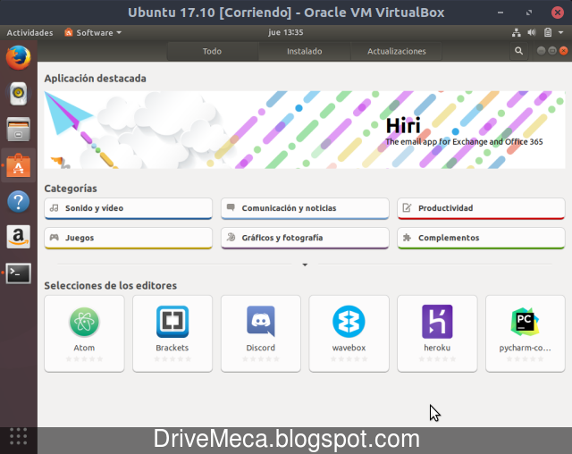 La ventana de la aplicacion Software es minimalista