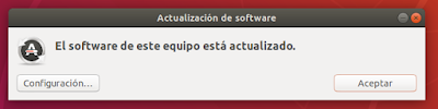 El software de este equipo está actualizado