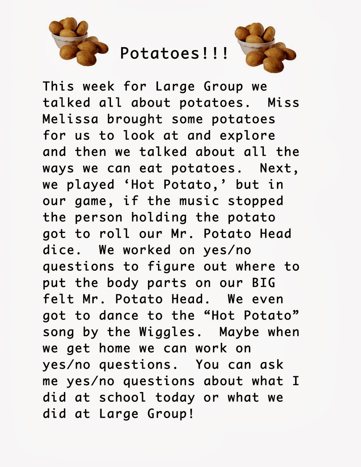 college essay about potatoes