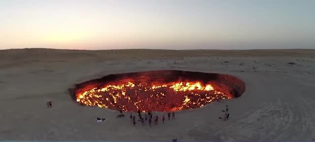 10 AMAZING PLACES AROUND THE WORLD 10. Gates of hell, Turkmenistan