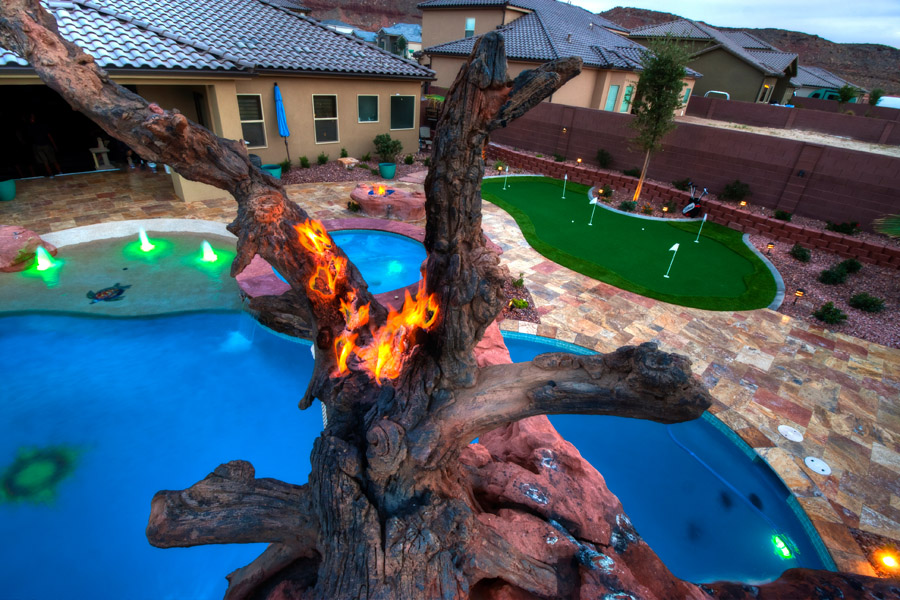 Gas Piping, Gas Tiki Torches. Salt Lake, Provo, Utah, Fire