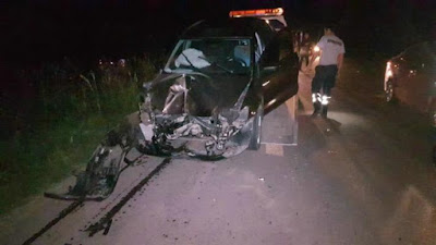 Calle Base registró dos choques en menos de 10 minutos la noche de ayer